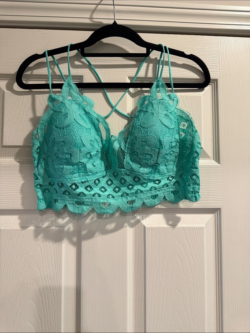 Zenana Outfitters Aqua Lace Bandeau Bralette